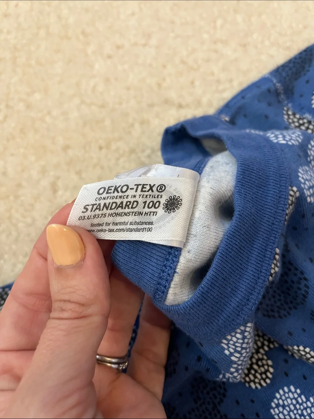 Hanna Andersson Blue Short Sleeve Pajama Set with Mickey Mouse Pattern